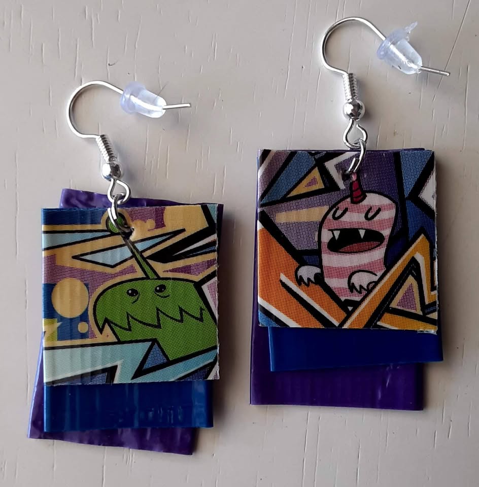 Graffiti Monster Earrings