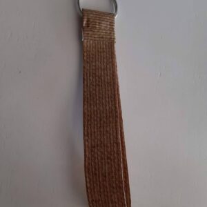 Jute Twine Look Key Chain Ring Lanyard Loop