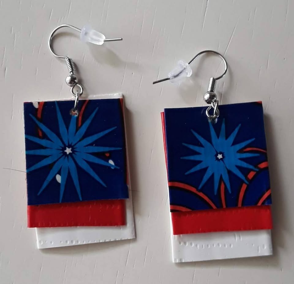 Fireworks Independence Day 4th of July Earrings