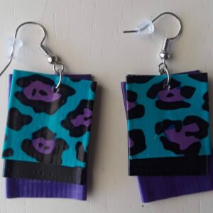 Blue Leopard Earrings