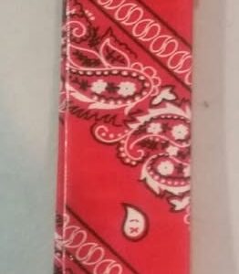 Red Bandanna Key Chain Ring Lanyard Loop Bandana