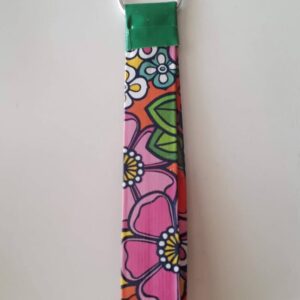 Wall Flower Key Chain Ring Lanyard Loop