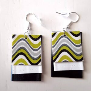 Wavy Green Earrings