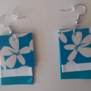 Blue Surf Flower Earrings