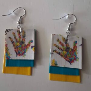 Handprint Anti-Bullying Stick Together Earrings