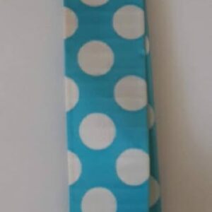 Baby Boy Blue Polka Dot Key Chain Ring Lanyard Loop