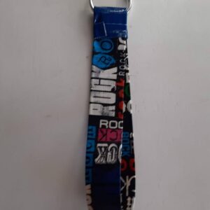 Rock Music Key Chain Ring Lanyard Loop
