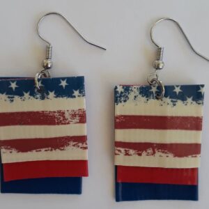 Old Glory American Flag Earrings