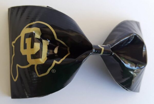 University of Colorado Boulder Buffaloes NCAA Duct Tape Hair Clip Bow - Image 2