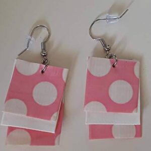 Baby Girl Pink Polka Dot Gender Reveal Earrings