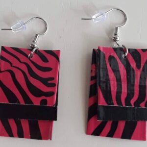 Pink Zebra Print Earrings
