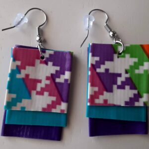 Rainbow Houndstooth Earrings