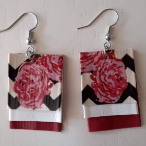 Flower Chevron Earrings