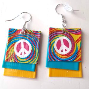 Swirl Peace Sign Earrings