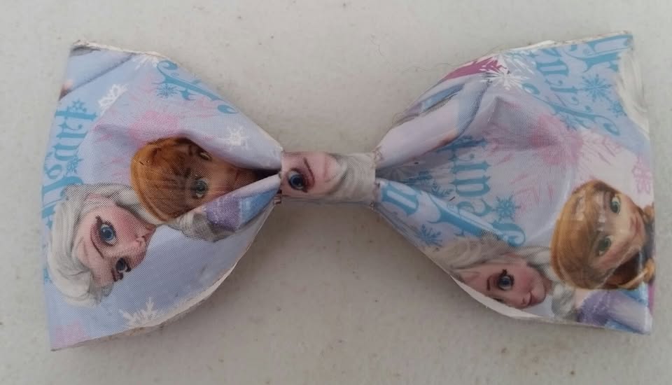 Frozen Anna and Elsa Duct Tape Hair Clip Bow