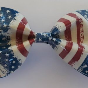 Old Glory Americana Flag Duct Tape Hair Clip Bow