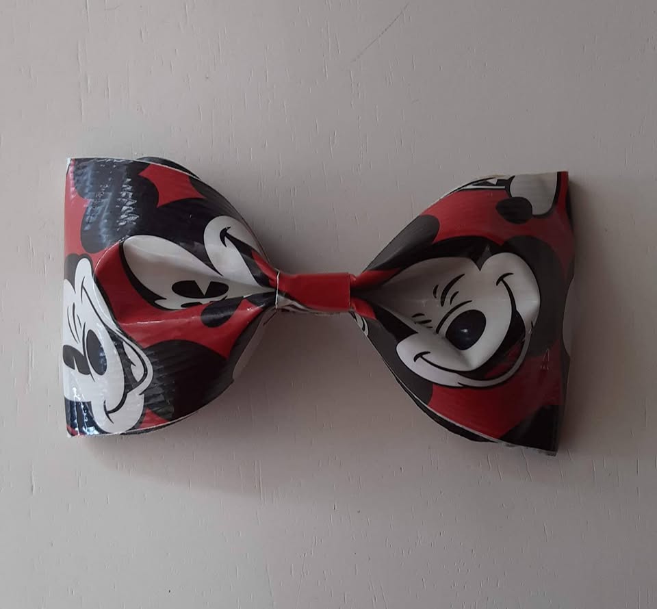 Mickey Mouse Duct Tape Hair Clip Bow