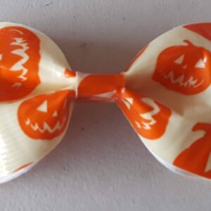 Jack o Lantern Pumpkin Glow in the Dark Halloween Duct Tape Hair Clip Bow