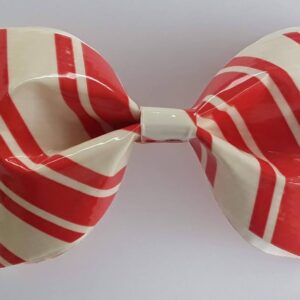 Candy Cane Stripe Christmas Duct Tape Hair Clip Bow