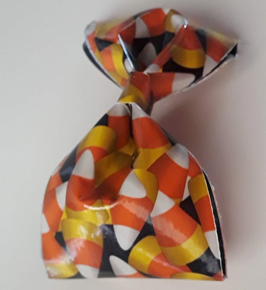 Jack o Lantern Pumpkin Glow in the Dark Halloween Duct Tape Hair Clip Bow - Image 6