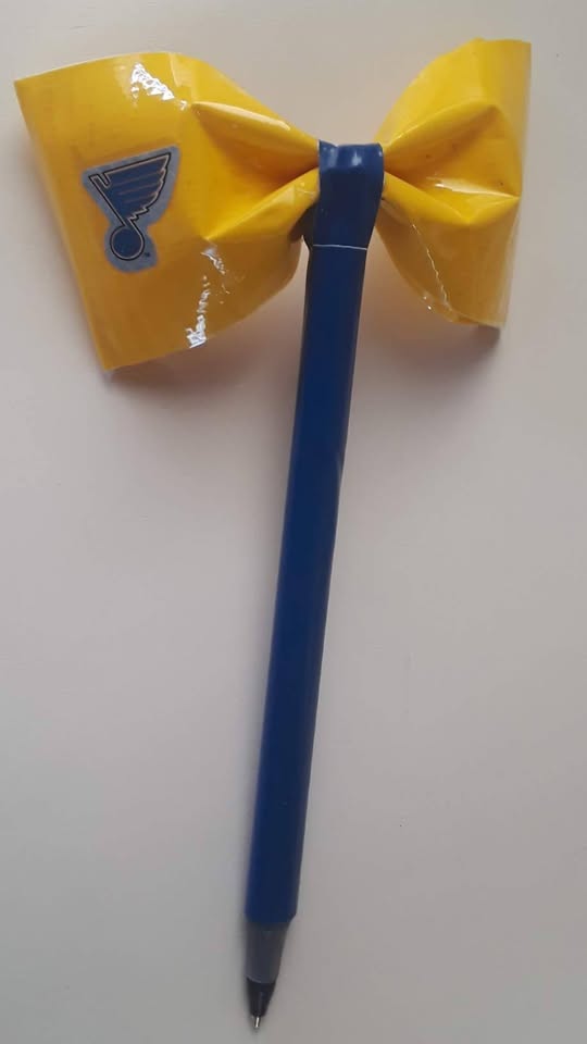St Louis Blues NHL Ice Hockey Duct Tape Bow Pen