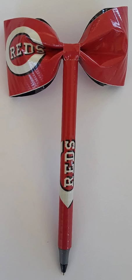 Cincinnati Reds MLB Baseball Duct Tape Bow Pen