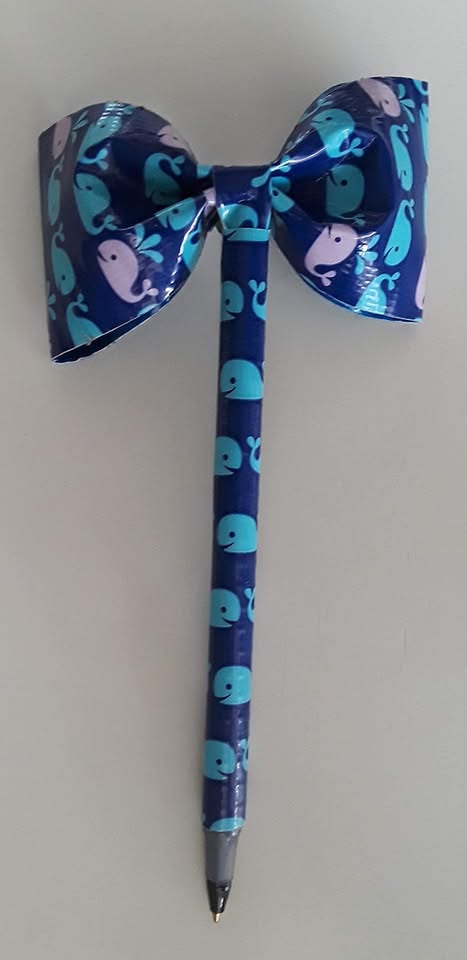 Whale of a Time Duct Tape Bow Pen