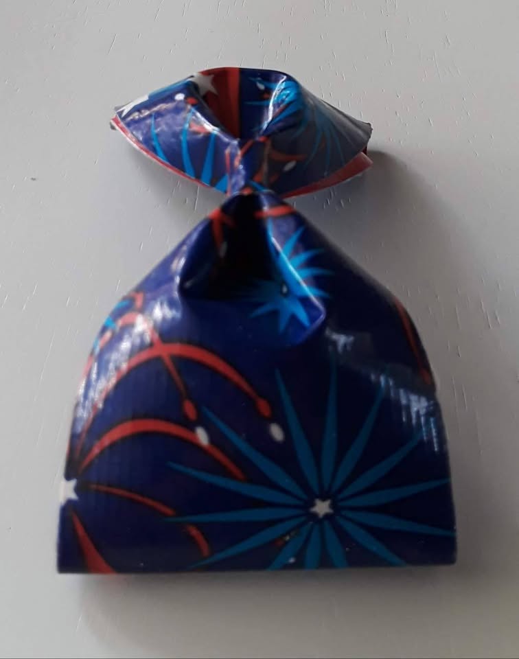 Fireworks Duct Tape Hair Clip Bow - Image 3