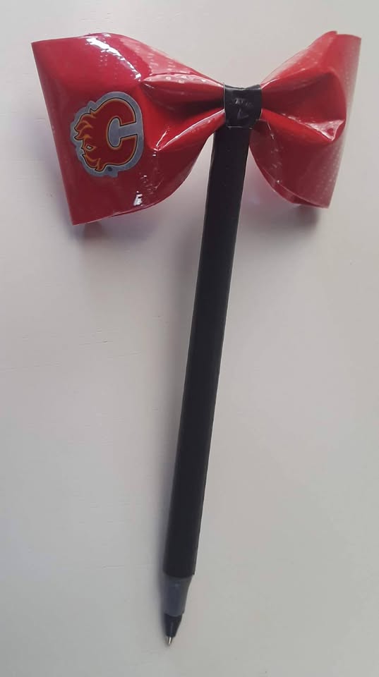 Calgary Flames NHL Ice Hockey Duct Tape Bow Pen