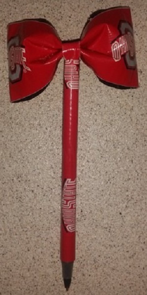 Ohio State Buckeyes NCAA Duct Tape Bow Pen