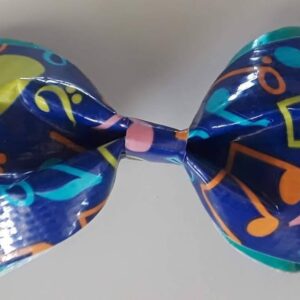 Music Notes Duct Tape Hair Clip Bow