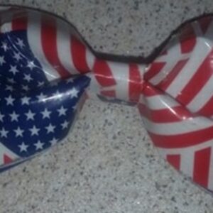 American Flag Duct Tape Hair Clip Bow