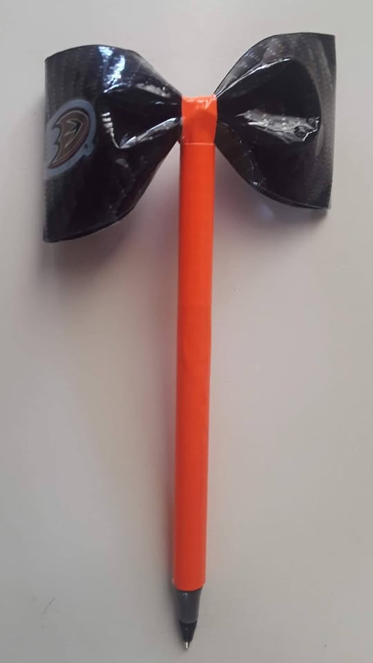 Anaheim Ducks NHL Ice Hockey Duct Tape Bow Pen