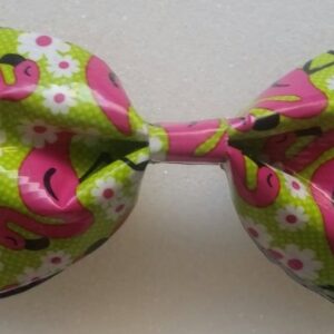 Flamingo Duct Tape Hair Clip Bow