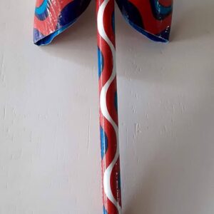 Red White and Blue Waves Duct Tape Bow Pen