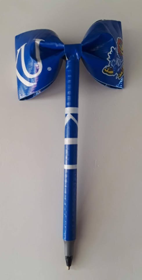 University of Kansas Jayhawks NCAA Duct Tape Bow Pen