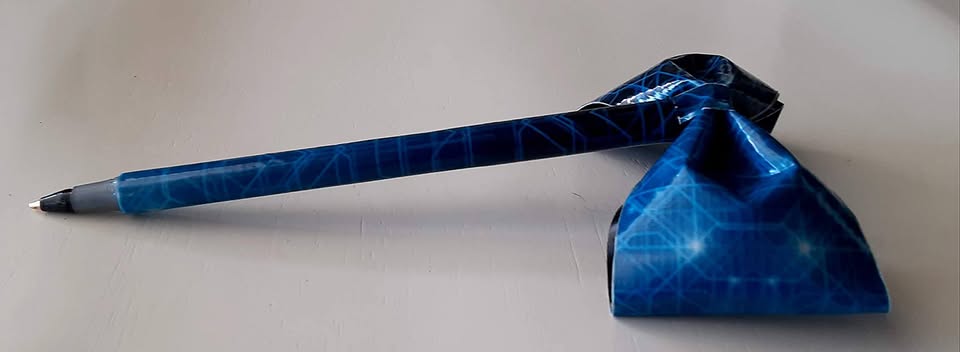 Circuit Board Computer Fractal Duct Tape Bow Pen - Image 4