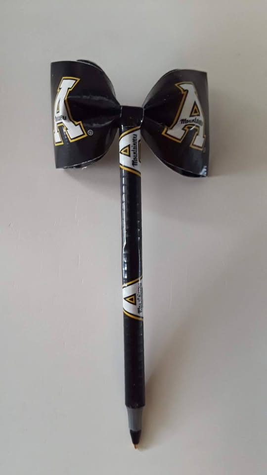 Appalachian State University Mountaineers NCAA Duct Tape Bow Pen