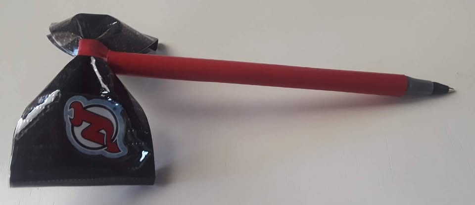 New Jersey Devils NHL Ice Hockey Duct Tape Bow Pen - Image 4
