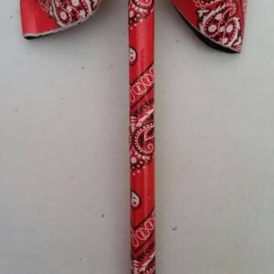 Red Bandana Duct Tape Bow Pen