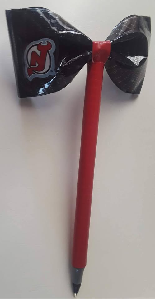 New Jersey Devils NHL Ice Hockey Duct Tape Bow Pen
