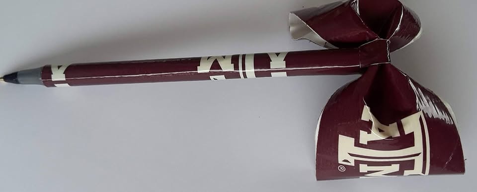 Texas A&M Aggies NCAA Duct Tape Bow Pen - Image 4