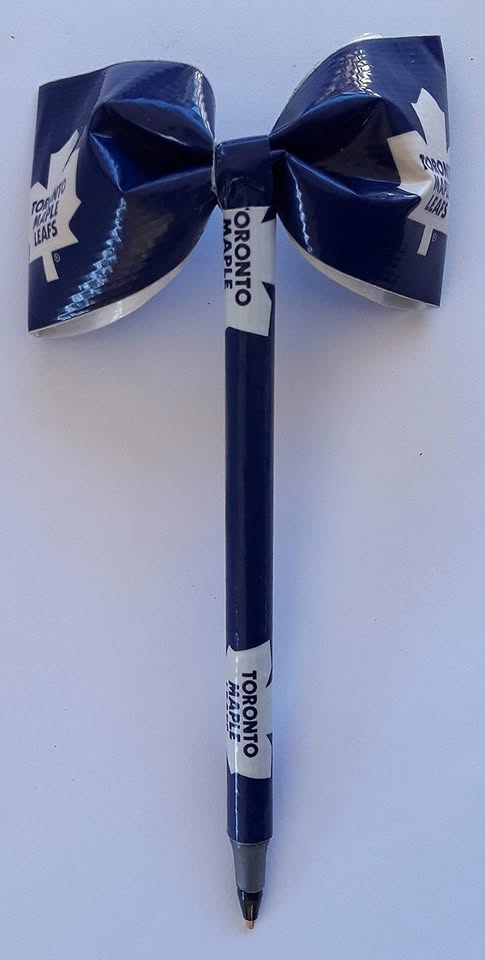 Toronto Maple Leafs NHL Ice Hockey Duct Tape Bow Pen