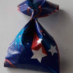 Fireworks Duct Tape Hair Clip Bow