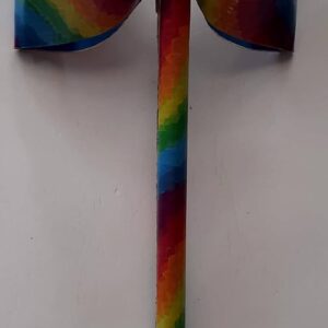 Rainbow Waves Duct Tape Bow Pen