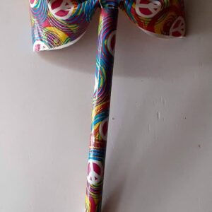 Swirl Peace Sign Duct Tape Bow Pen