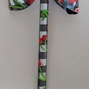 Cherry Duct Tape Bow Pen