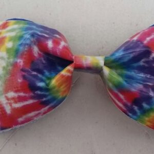 Tie Dye Rainbow Duct Tape Hair Clip Bow