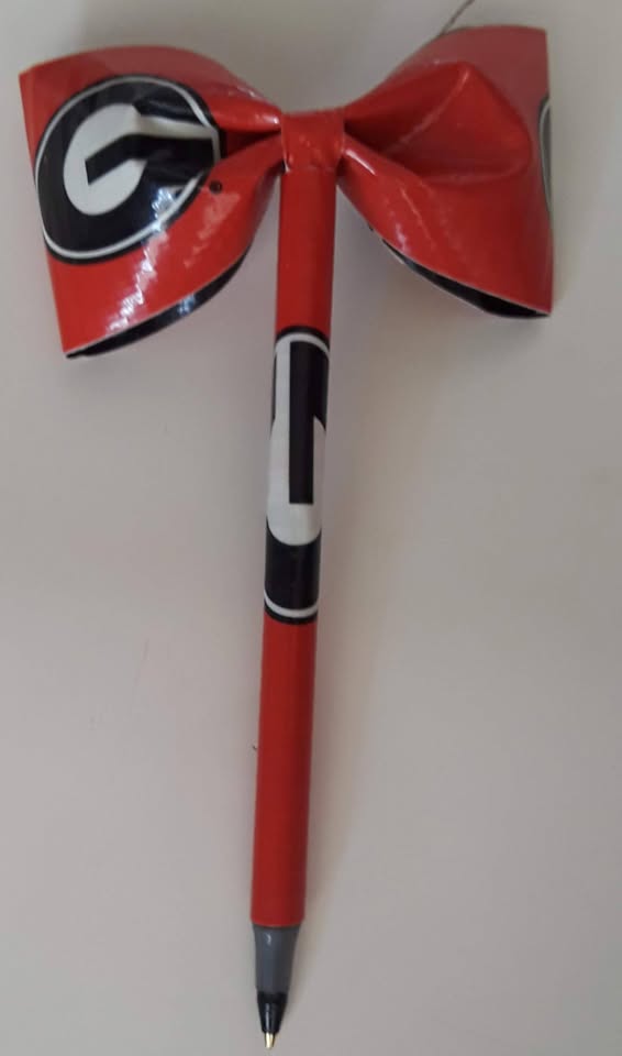 University of Georgia NCAA Duct Tape Bow Pen