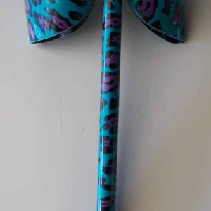 Blue Leopard Duct Tape Bow Pen